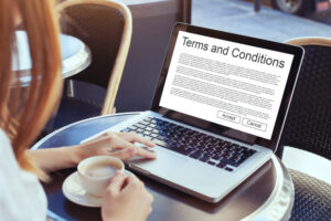 foto de pantalla con términos y condiciones representa blog sobre información en t7marketing